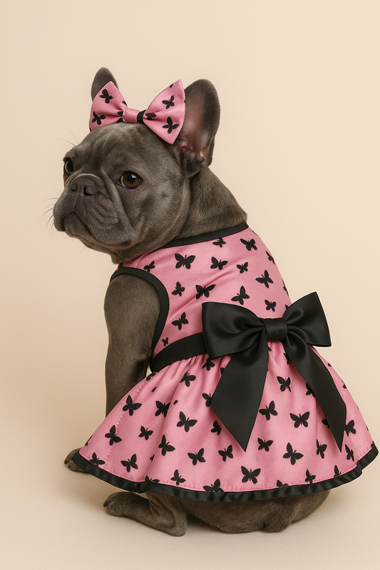 Pink & Black Dog Dress