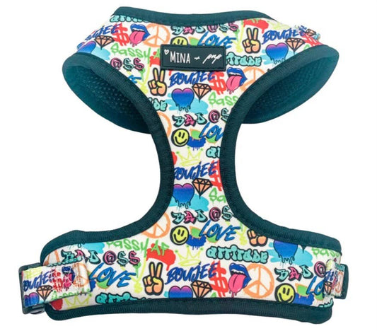 Colorful Graffiti Edition Adjustable Dog Harness