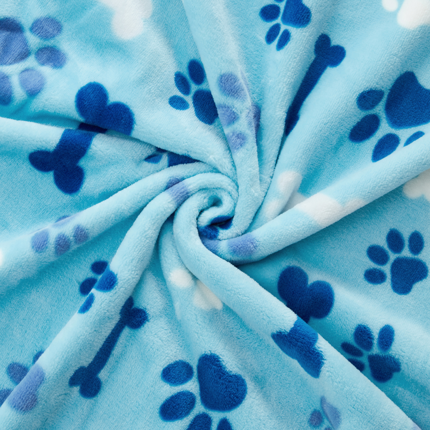 Soft & Cozy Paw Print Plush Bed Throw Blanket