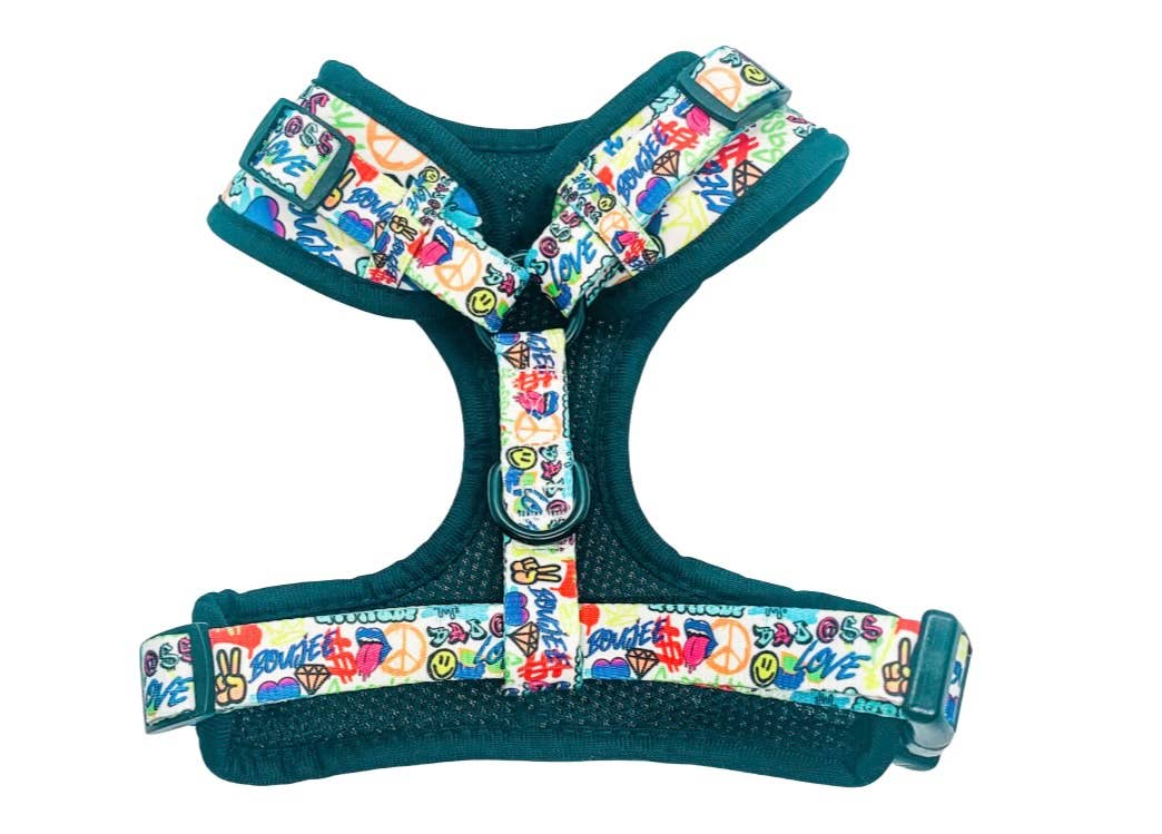 Colorful Graffiti Edition Adjustable Dog Harness