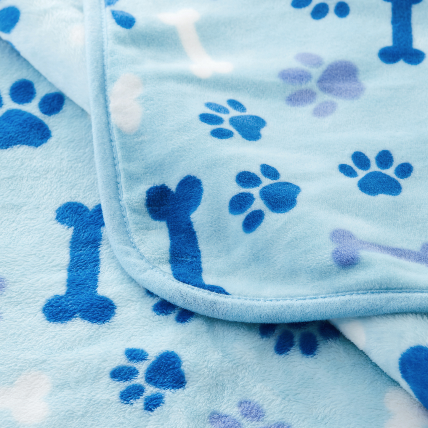 Soft & Cozy Paw Print Plush Bed Throw Blanket