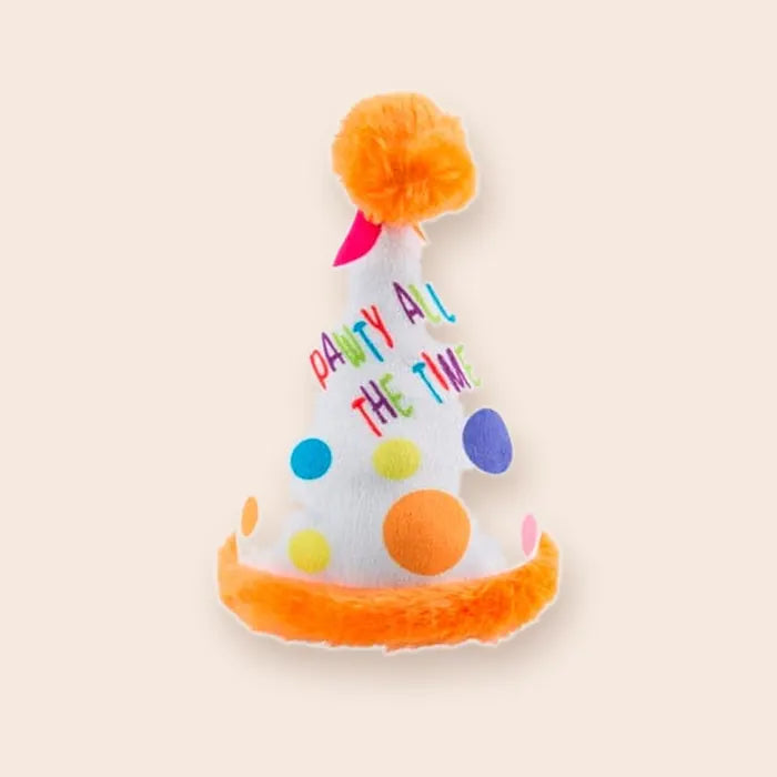 Birthday party hat dog toy