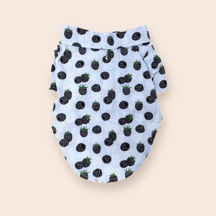 Hawaiian Camp Shirt - Blackberries